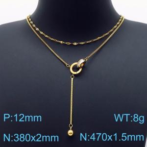 SS Gold-Plating Necklace - KN199998-KFC