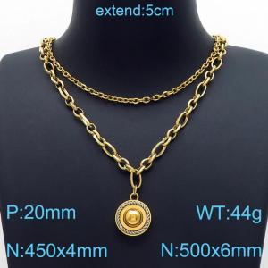 SS Gold-Plating Necklace - KN200034-Z