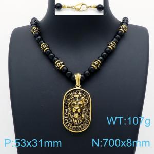 SS Gold-Plating Necklace - KN200093-KJX