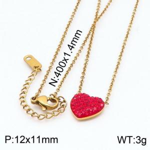 Stainless Steel Stone Necklace - KN200218-SP