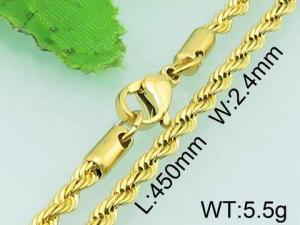 SS Gold-Plating Necklace - KN20032-CD