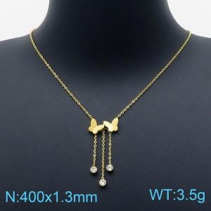 SS Gold-Plating Necklace - KN200326-HM