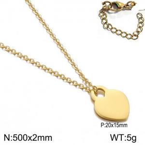 SS Gold-Plating Necklace - KN200354-Z