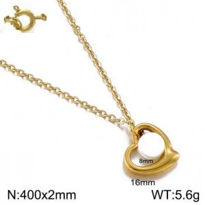 SS Gold-Plating Necklace - KN200359-Z