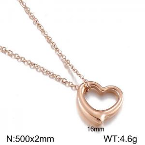 SS Rose Gold-Plating Necklace - KN200363-Z