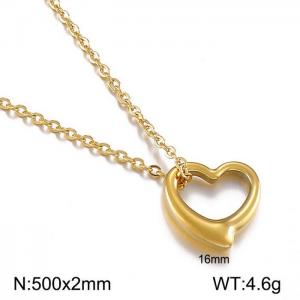 SS Gold-Plating Necklace - KN200364-Z