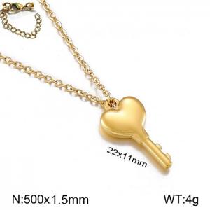 SS Gold-Plating Necklace - KN200366-Z