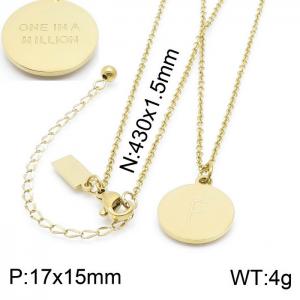 SS Gold-Plating Necklace - KN200379-KLHQ