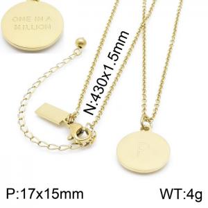 SS Gold-Plating Necklace - KN200380-KLHQ