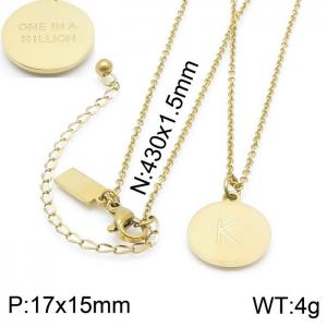 SS Gold-Plating Necklace - KN200384-KLHQ