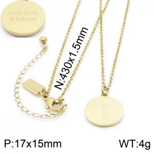 SS Gold-Plating Necklace - KN200385-KLHQ