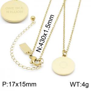 SS Gold-Plating Necklace - KN200387-KLHQ