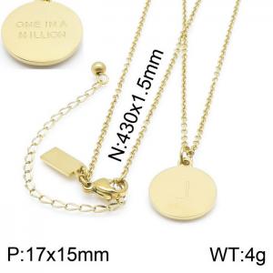 SS Gold-Plating Necklace - KN200389-KLHQ