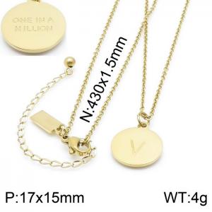 SS Gold-Plating Necklace - KN200390-KLHQ