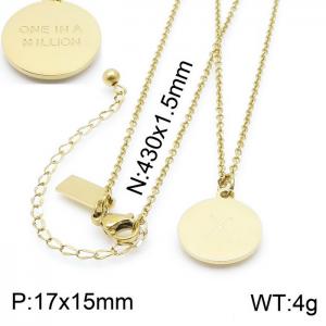 SS Gold-Plating Necklace - KN200394-KLHQ