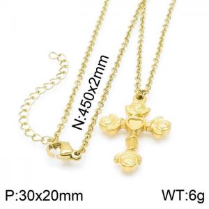 SS Gold-Plating Necklace - KN200406-Z