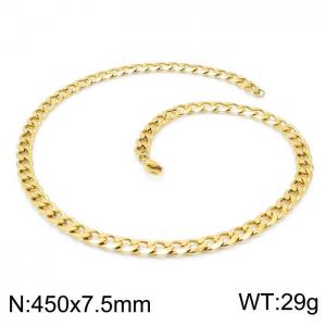 SS Gold-Plating Necklace - KN200407-Z