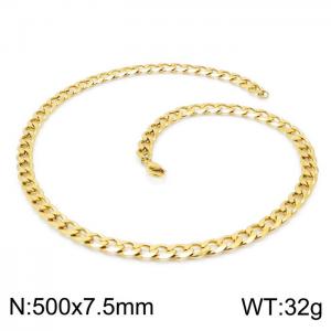 SS Gold-Plating Necklace - KN200408-Z
