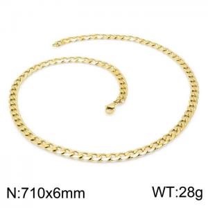 SS Gold-Plating Necklace - KN200420-Z