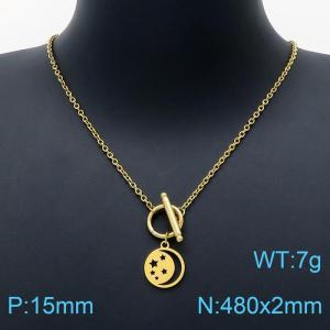 SS Gold-Plating Necklace - KN200423-Z