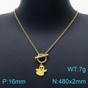 SS Gold-Plating Necklace - KN200425-Z