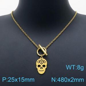SS Gold-Plating Necklace - KN200429-Z