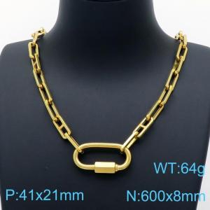 SS Gold-Plating Necklace - KN200440-KLHQ