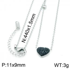 Stainless Steel Stone Necklace - KN200443-KLX