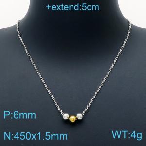 SS Gold-Plating Necklace - KN200467-Z