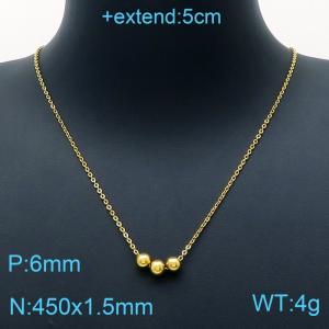 SS Gold-Plating Necklace - KN200469-Z