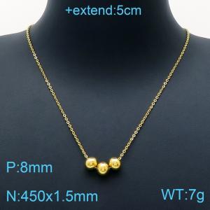SS Gold-Plating Necklace - KN200473-Z
