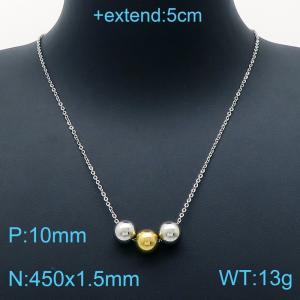 SS Gold-Plating Necklace - KN200477-Z