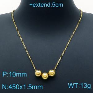SS Gold-Plating Necklace - KN200479-Z