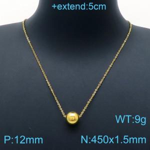 SS Gold-Plating Necklace - KN200481-Z