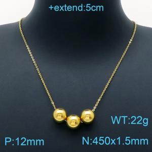SS Gold-Plating Necklace - KN200483-Z
