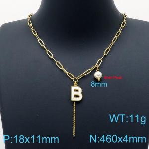 SS Gold-Plating Necklace - KN200512-Z