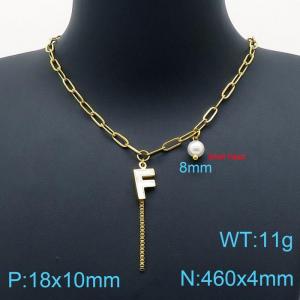 SS Gold-Plating Necklace - KN200516-Z