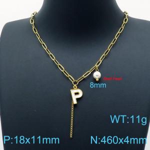 SS Gold-Plating Necklace - KN200526-Z
