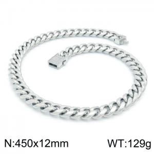 Stainless Steel Stone Necklace - KN200543-KFC