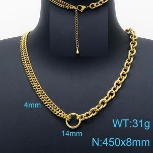 SS Gold-Plating Necklace - KN200573-Z