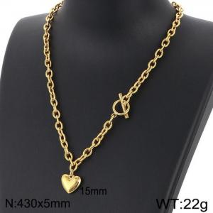 SS Gold-Plating Necklace - KN200651-Z