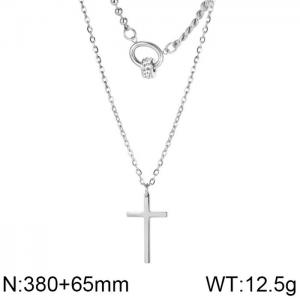 Stainless Steel Stone Necklace - KN200732-WGMB