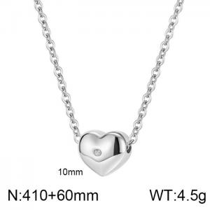 Stainless Steel Stone Necklace - KN200757-WGMB