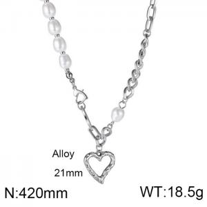 Alloy & Iron Necklaces - KN200766-WGMB