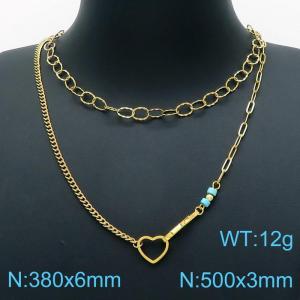 SS Gold-Plating Necklace - KN200791-FF
