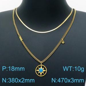 SS Gold-Plating Necklace - KN200801-FF