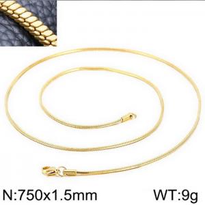 Staineless Steel Small Gold-plating Chain - KN200841-Z