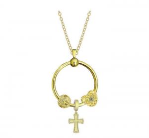SS Gold-Plating Necklace - KN201044-PA