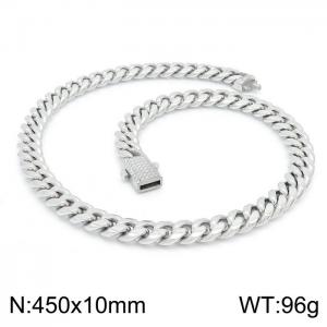 Stainless Steel Stone Necklace - KN201136-KFC