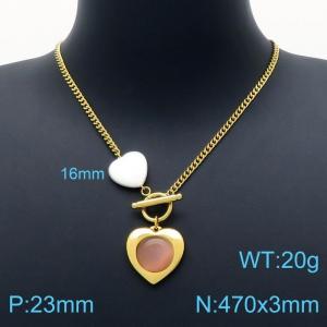 SS Gold-Plating Necklace - KN201169-Z